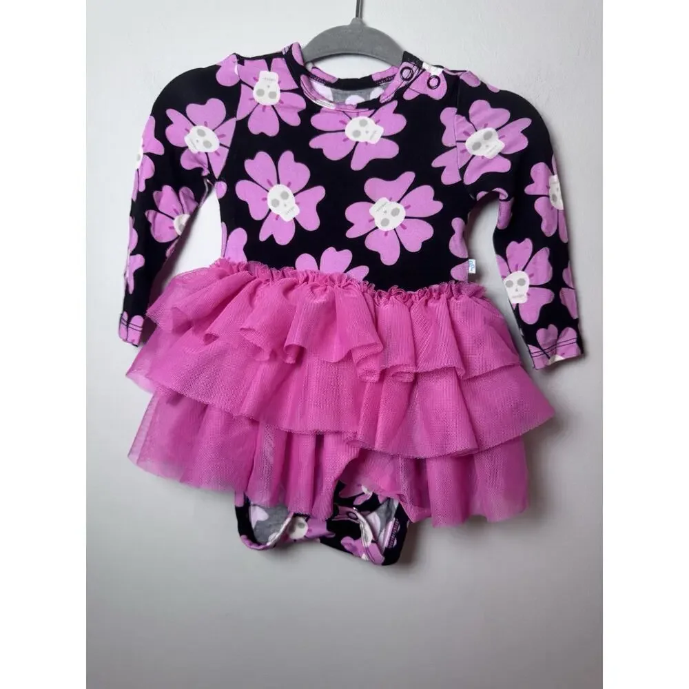 Posh Peanut Bamboo Long Sleeve Tulle Dress Girl Fall Halloween 0-3 Months NEW
